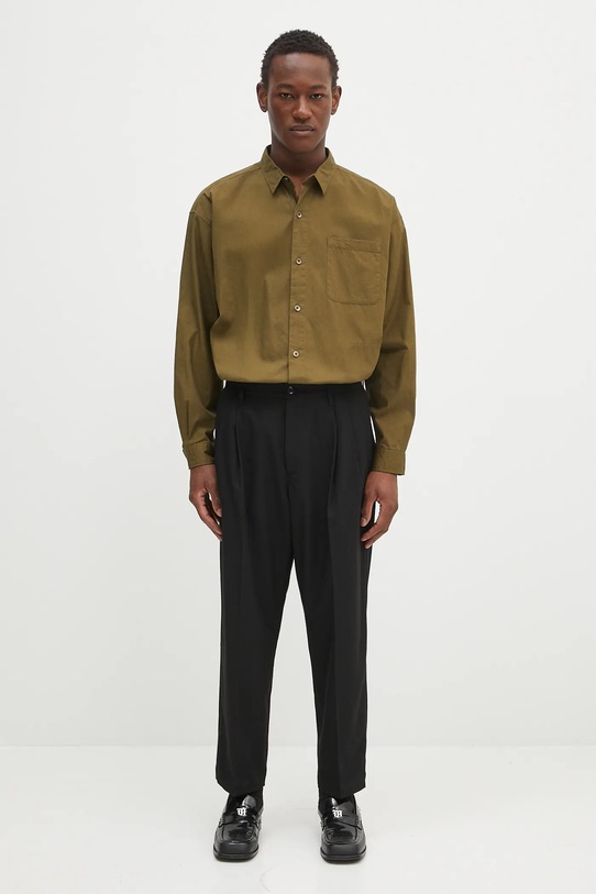 Βαμβακερό πουκάμισο NEIGHBORHOOD Plain Shirt Ls 242SPNH.SHM02 πράσινο