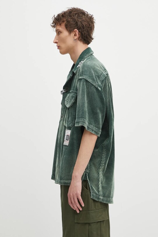 Bavlněná košile Maison MIHARA YASUHIRO Amateur Sewn S/S Shirts A14SH084 zelená SS25