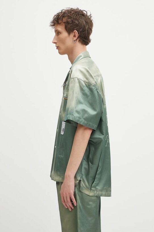 Риза Maison MIHARA YASUHIRO Bowling S/S Shirts J14SH186 зелен SS25