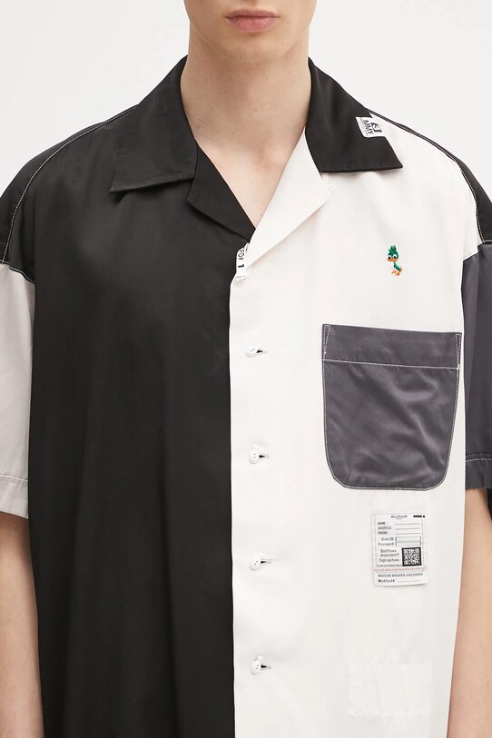Сорочка Maison MIHARA YASUHIRO Crazy Pattern S/S Shirts чорний J14SH185