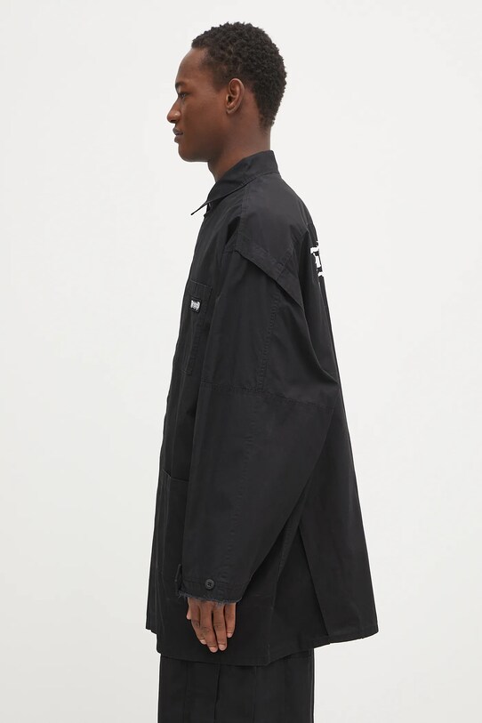 Bavlnená košeľa 032C 'Intermission' S25.URW.1402.000 čierna SS25