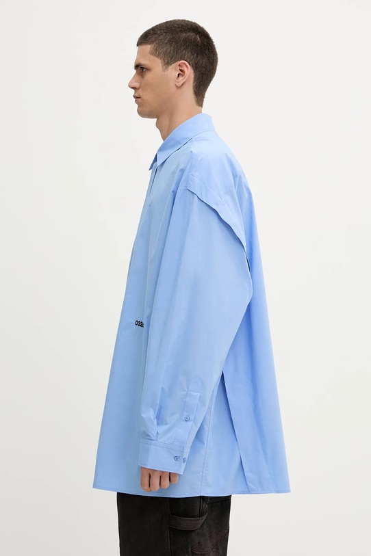 032C cotton shirt 'Please, Steam' S25.URW.1309.300 blue SS25