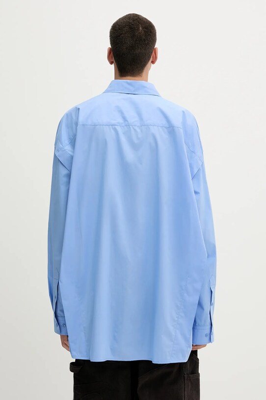 Clothing 032C cotton shirt 'Please, Steam' S25.URW.1309.300 blue