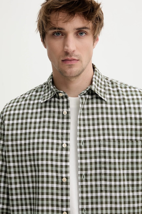 Bavlněná košile Marc O'Polo zelená 520724542090