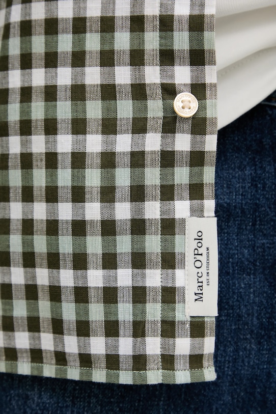 Bavlněná košile Marc O'Polo 520724542090 zelená