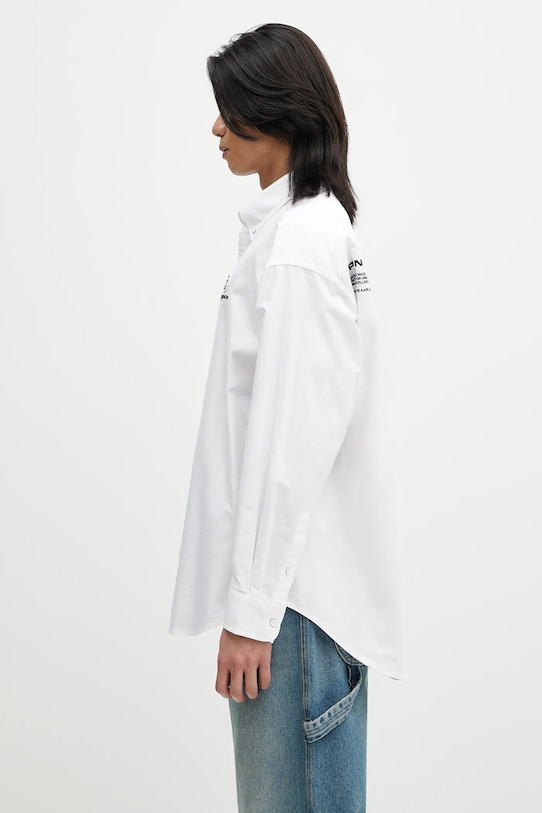Бавовняна сорочка AAPE Now Long AAPSTM8512XXO білий SS25