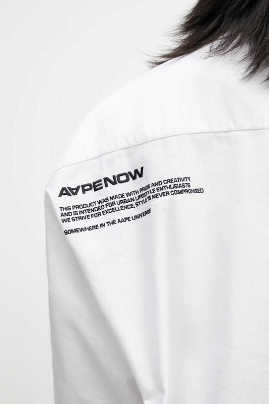 Бавовняна сорочка AAPE Now Long AAPSTM8512XXO білий