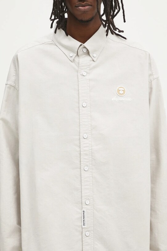 AAPE cotton shirt Now Long beige AAPSTM8512XAO