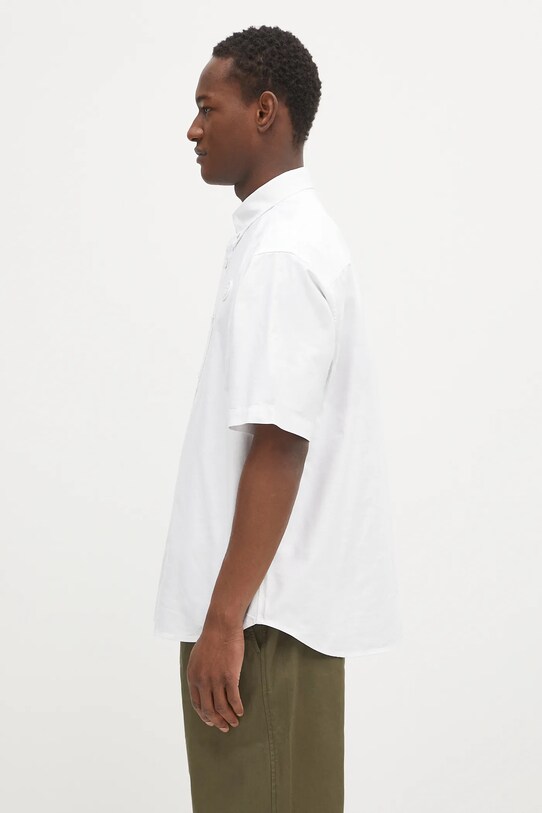 Bavlněná košile AAPE Now Short AAPSRM8516XXO bílá SS25