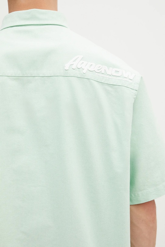 Pamučna košulja AAPE Now Short AAPSRM8516XAO zelena