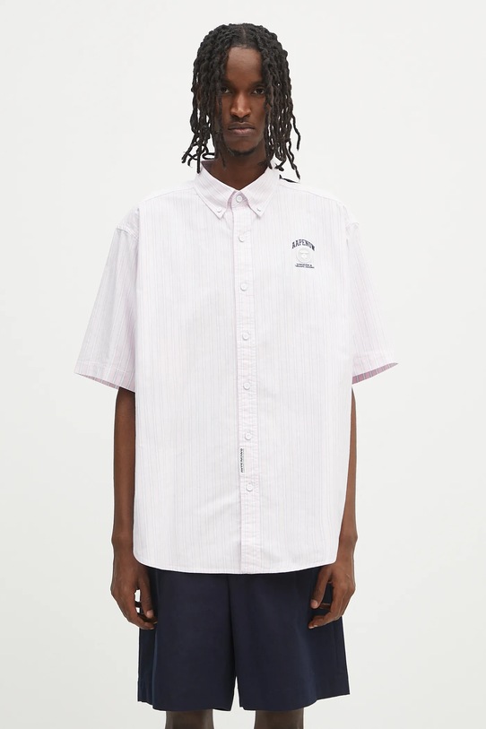 Pamučna košulja AAPE Now Short regular roza AAPSRM8517XXO