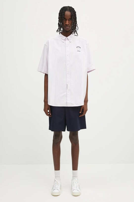 Pamučna košulja AAPE Now Short AAPSRM8517XXO roza