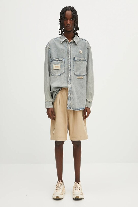 Traper košulja AAPE Now Long AAPSTM8511XXO plava