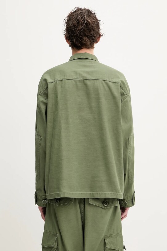 Odzież NEIGHBORHOOD koszula bawełniana Bdu Shirt Ls 251SPNH.SHM04 zielony