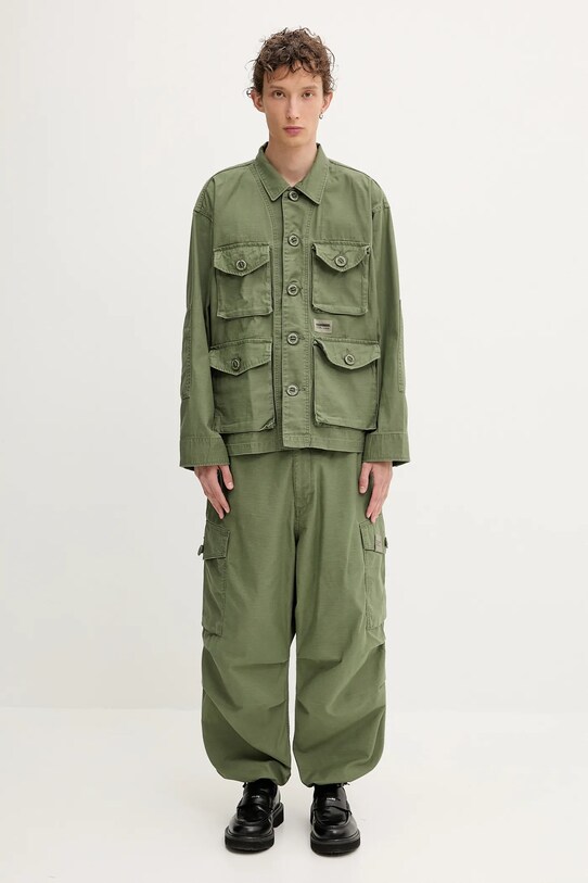 Bavlněná košile NEIGHBORHOOD Bdu Shirt Ls 251SPNH.SHM04 zelená