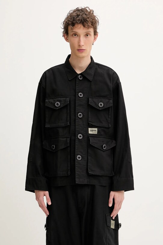 NEIGHBORHOOD koszula bawełniana Bdu Shirt Ls regular czarny 251SPNH.SHM04