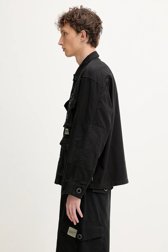 NEIGHBORHOOD koszula bawełniana Bdu Shirt Ls 251SPNH.SHM04 czarny SS25