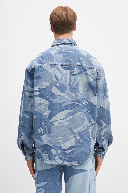 Oblečení Džínová košile AAPE Main Long Sleeve AAPSTM8500XXN modrá