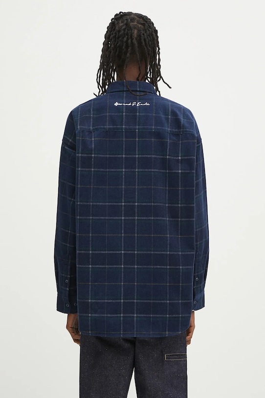 Oblečenie Menčestrová košeľa AAPE Main Long Sleeve AAPSTM8505XXN tmavomodrá