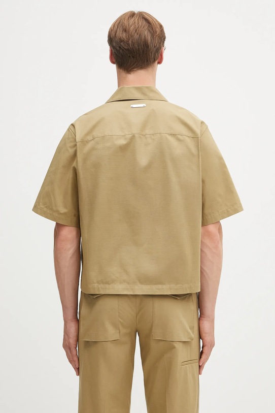 Clothing Helmut Lang cotton shirt BOXY.FIELD.SHRT.COMP P01HM504 green