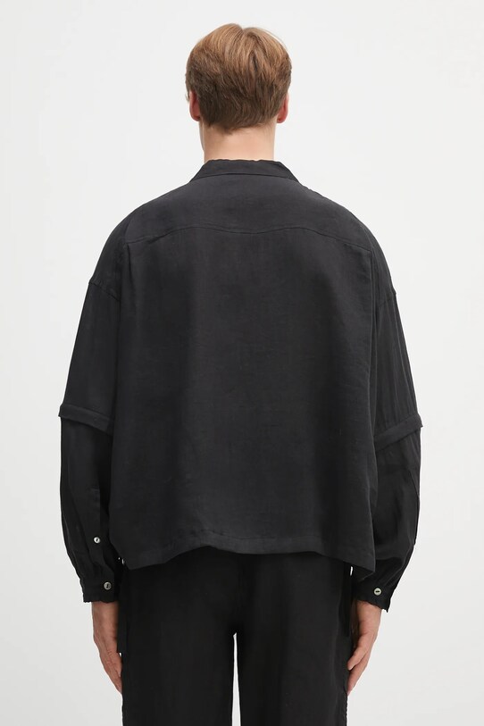 Льняная рубашка Undercover Shirt blouse UC1E4408.1 чёрный SS25