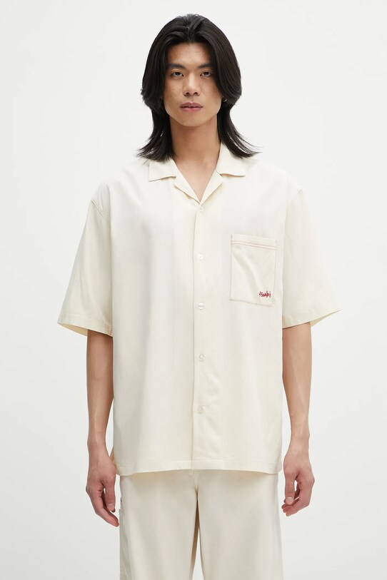 KSUBI shirt 1999 diner with elastane beige MSP25SH014