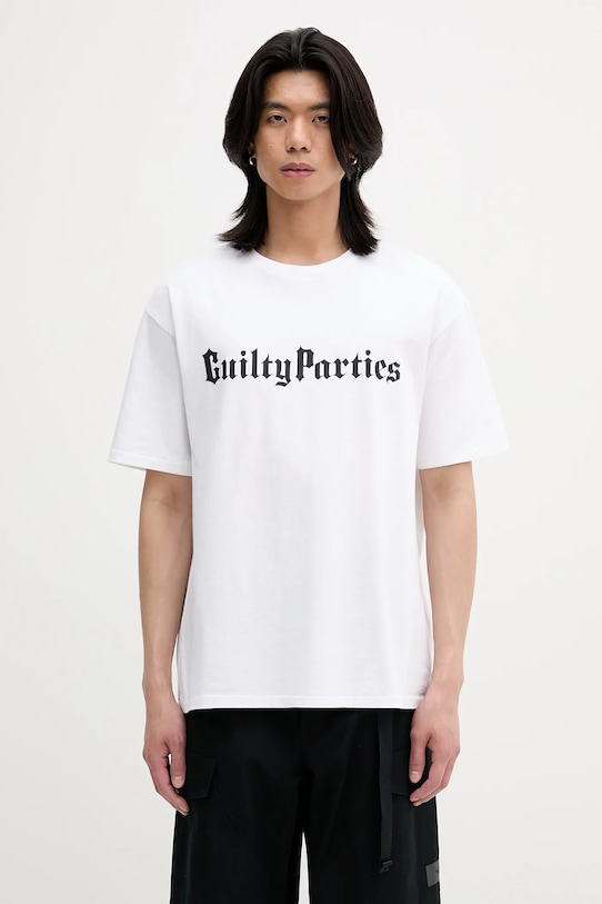 Хлопковая футболка Wacko Maria washed heavy weight печать белый 25SS.WMT.WT04