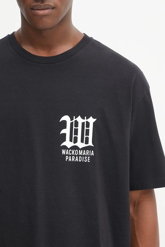 Pamučna majica Wacko Maria washed heavy weight crna 25SS.WMT.WT06