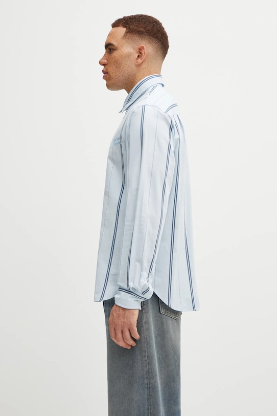 Maison Kitsuné shirt Relaxed MM00403WC5029 blue SS25