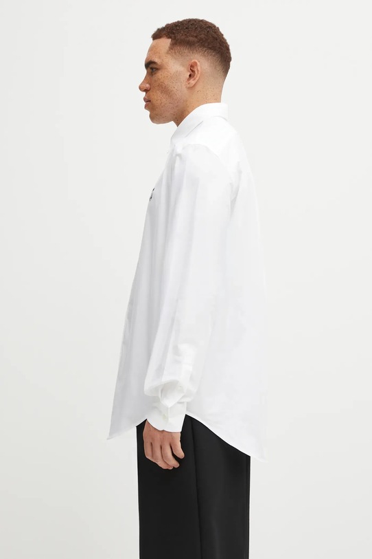 Maison Kitsuné koszula bawełniana Contour Fox Head Skate MM00405WC5012 biały SS25