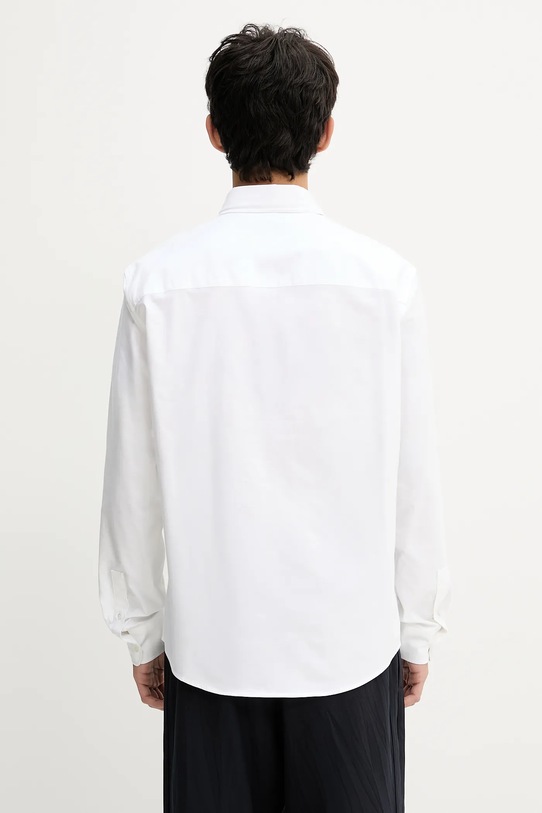 Odzież Maison Kitsuné koszula bawełniana Fox Head Embroidery Casual MM00408WC5012 biały