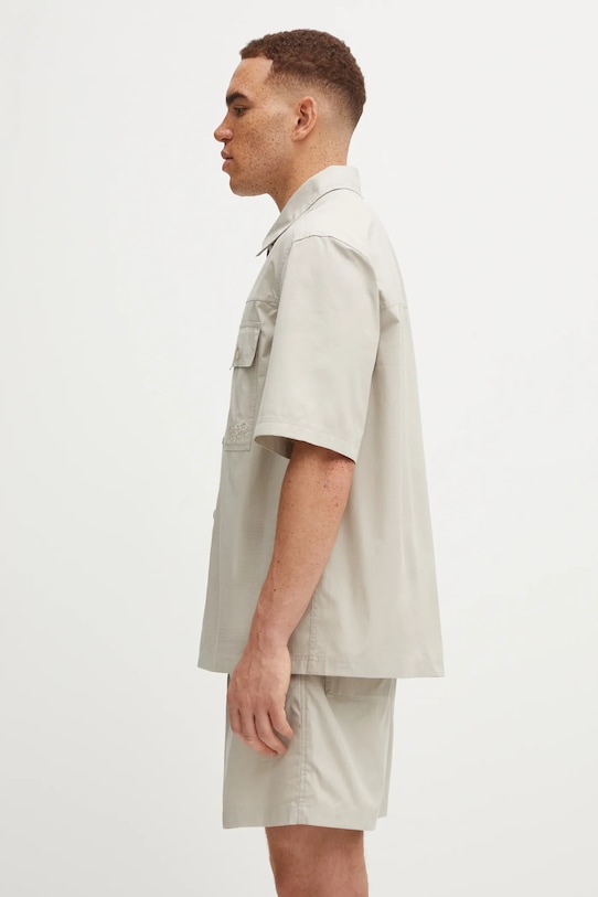 Maison Kitsuné koszula Short Sleeve OM00429WW9020 beżowy SS25
