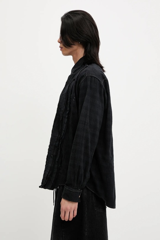 Needles cotton shirt Rebuild QV403 navy SS25