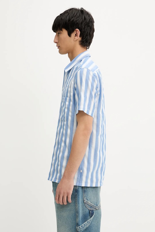 Бавовняна сорочка Samsoe Samsoe SAAVAN M25200042 блакитний SS25