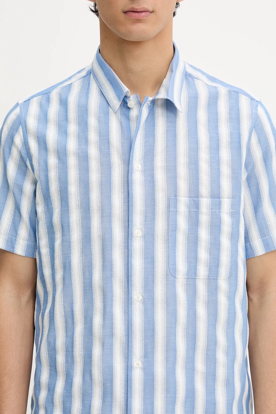 Бавовняна сорочка Samsoe Samsoe SAAVAN блакитний M25200042