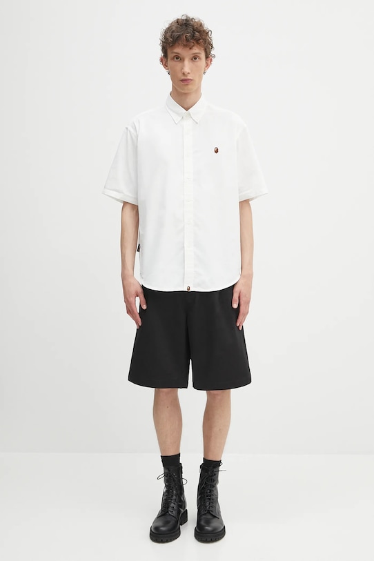 Πουκάμισο A Bathing Ape One point oxford 1L30132301 λευκό