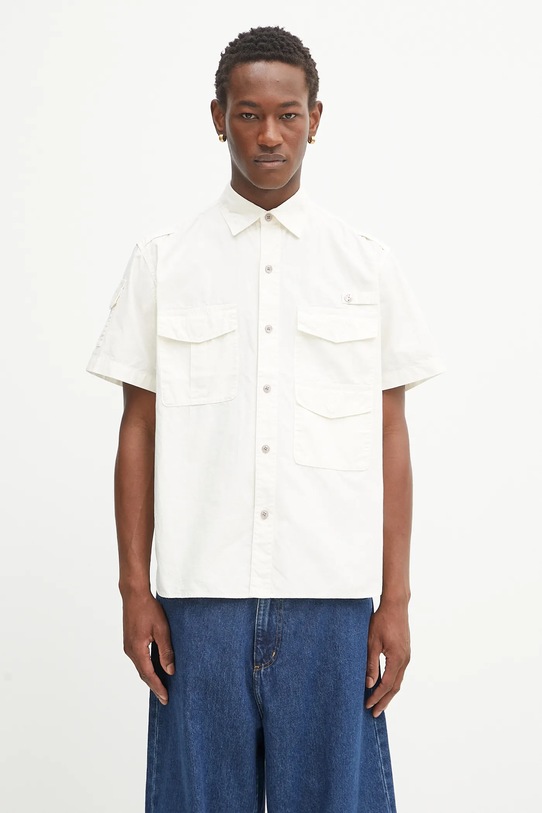 Human Made cotton shirt Woven classic beige HM29SH020