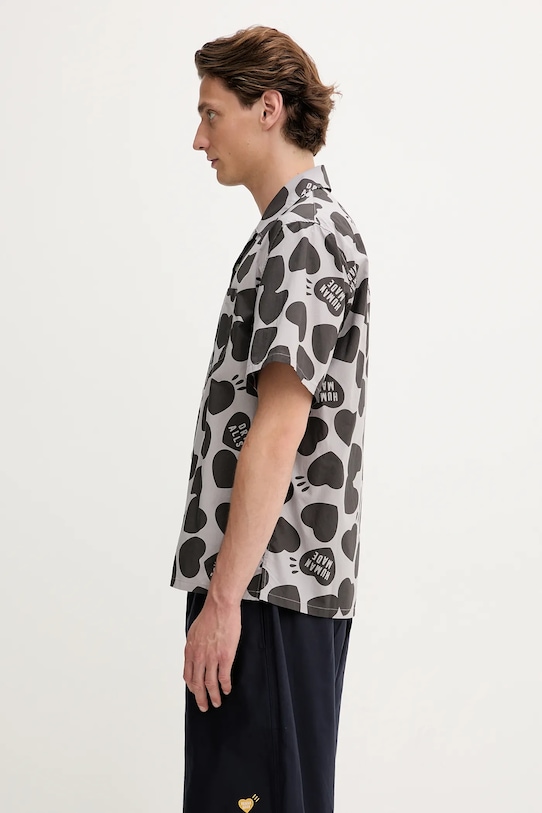 Human Made camicia in cotone Woven HM29SH026 grigio SS25