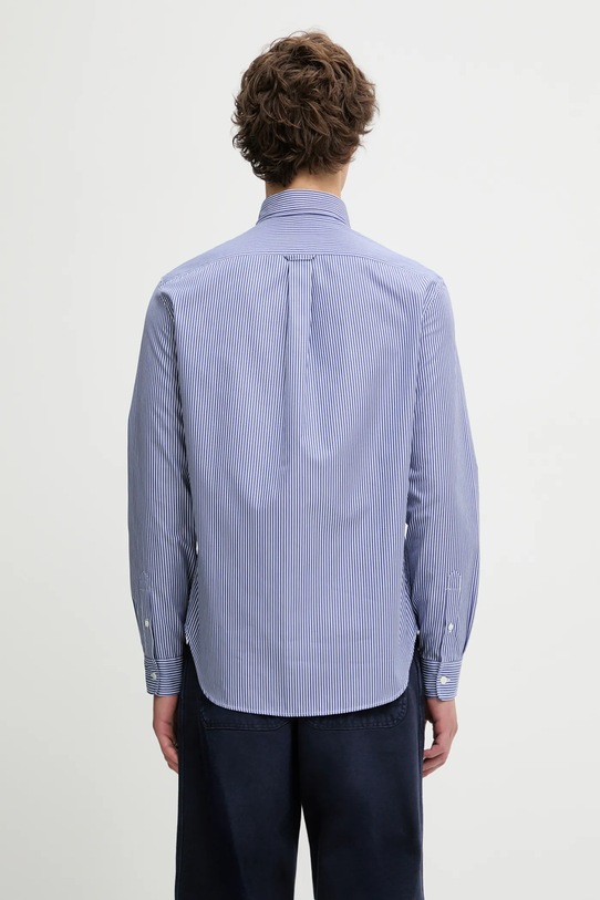 Odzież Maison Kitsuné koszula bawełniana Fox Head Classic Striped MM00411WC2046 granatowy