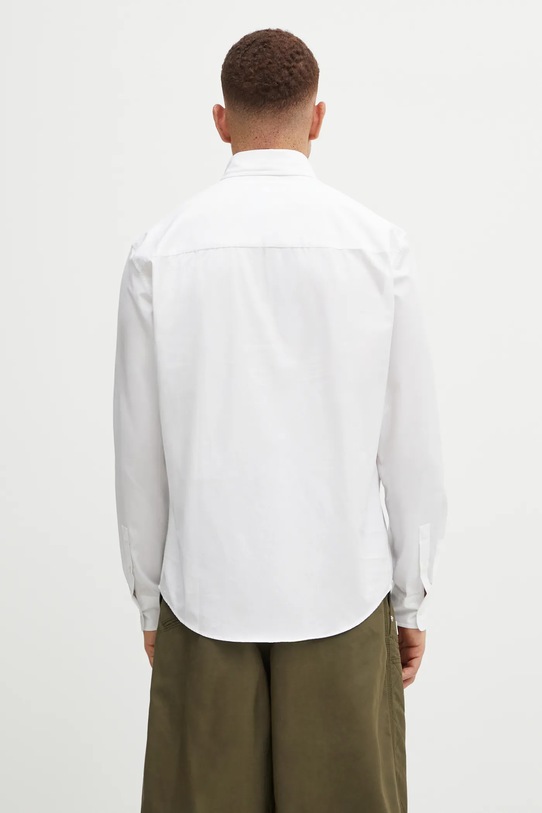 Odzież Maison Kitsuné koszula bawełniana Bold Fox Head Casual MM00412WC0026 biały