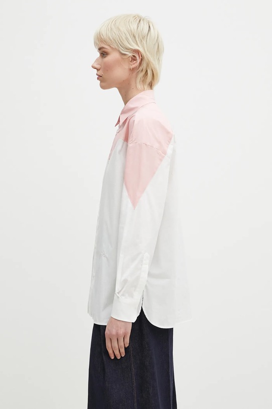 Βαμβακερό πουκάμισο Fiorucci Embroidered Heart Relaxed Fit λευκό U02SPTLO055CO02PN02