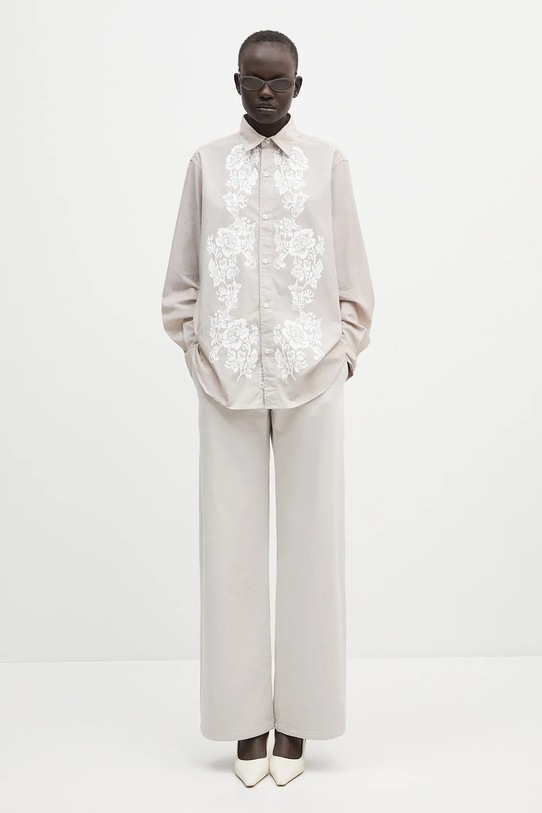 Βαμβακερό πουκάμισο Aries Lace Overprinted Poplin Shirt AR4010203