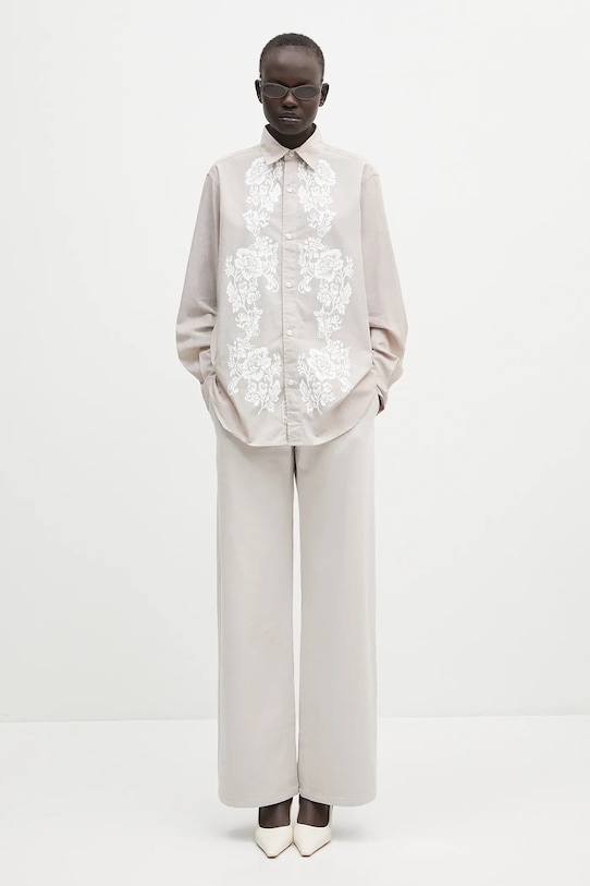 Bavlněná košile Aries Lace Overprinted Poplin Shirt AR4010203