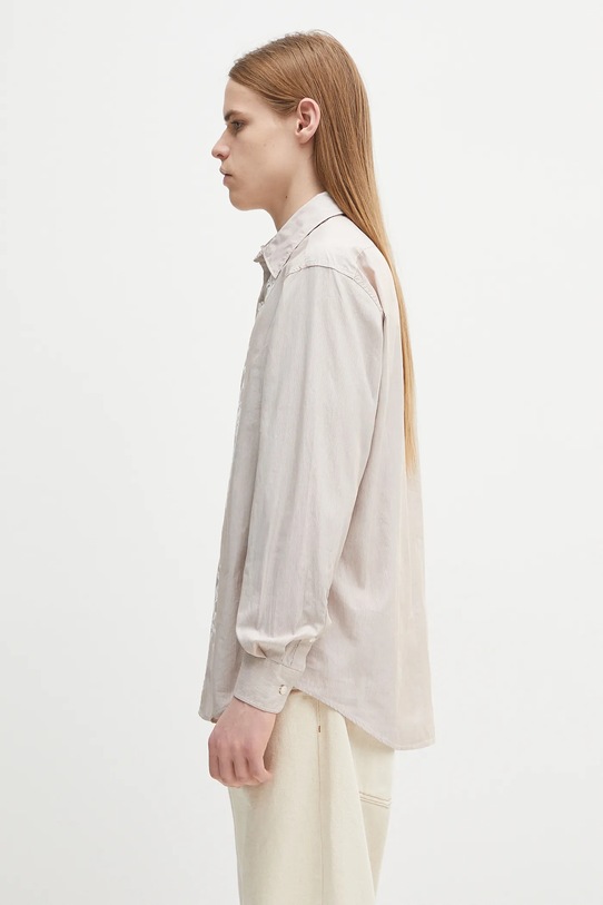 Ρούχα Βαμβακερό πουκάμισο Aries Lace Overprinted Poplin Shirt AR4010203 μπεζ