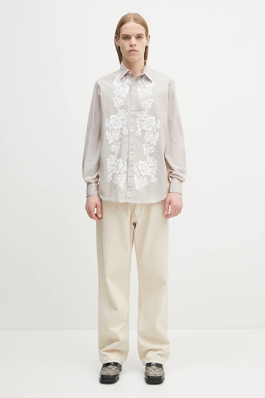 Bavlněná košile Aries Lace Overprinted Poplin Shirt AR4010203