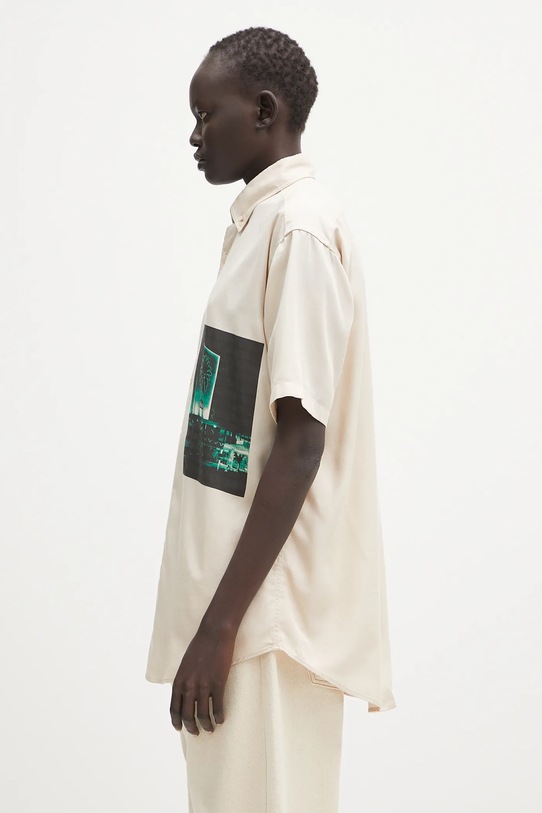 Aries koszula Motel Graphic Work Shirt beżowy AR4011503