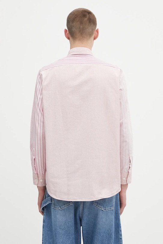 Aries koszula bawełniana Patchwork LS Shirt AR4012003 różowy