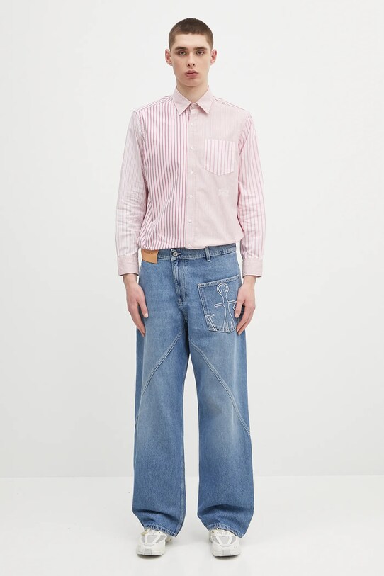 Aries camicia in cotone Patchwork LS Shirt AR4012003