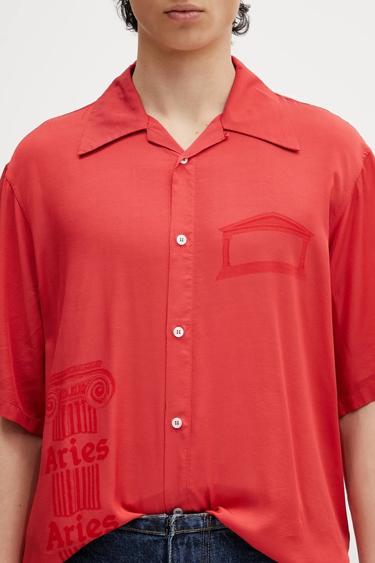 Aries cămașă Ancient Column Satin Viscose Hawaiian Shirt AR4080003