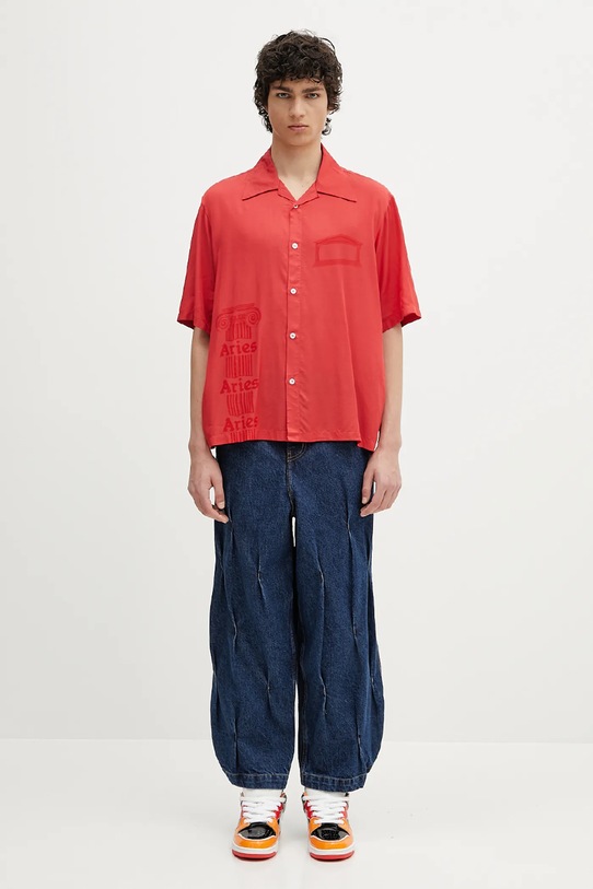 Πουκάμισο Aries Ancient Column Satin Viscose Hawaiian Shirt AR4080003